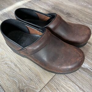 Dansko Brown Leather Loafers with Smooth Finish